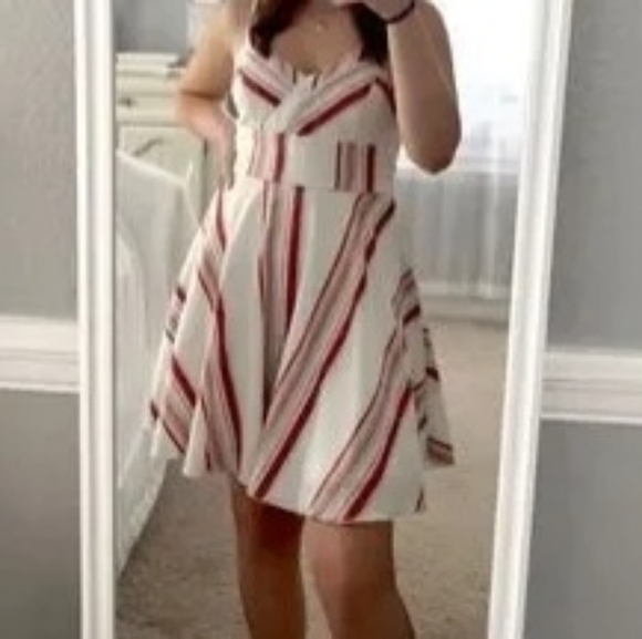 Francesca's Collections Other - Francesca's Collections Red and White Striped Kids Dress